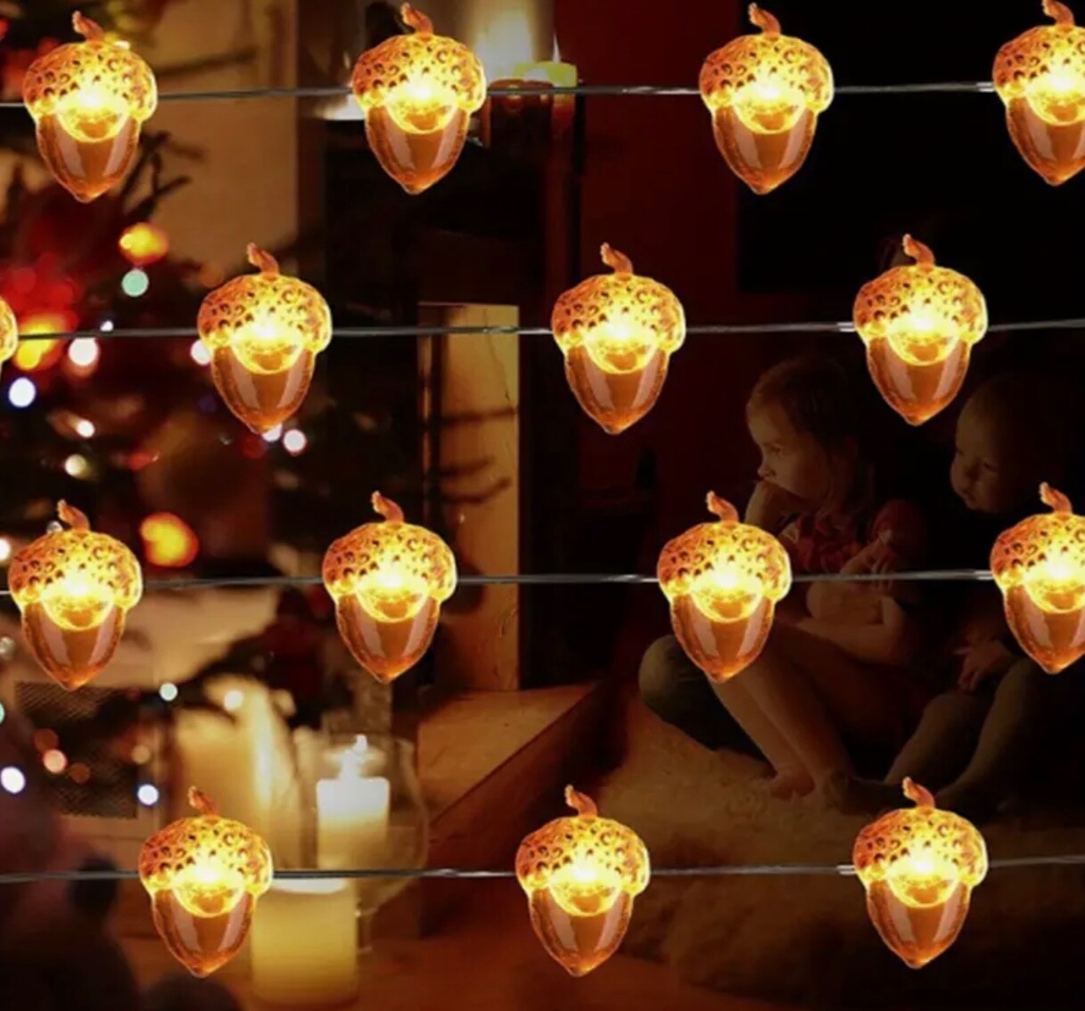 6.5 Feet Acorn String Novelty Fairy Lights Autumn Garland New