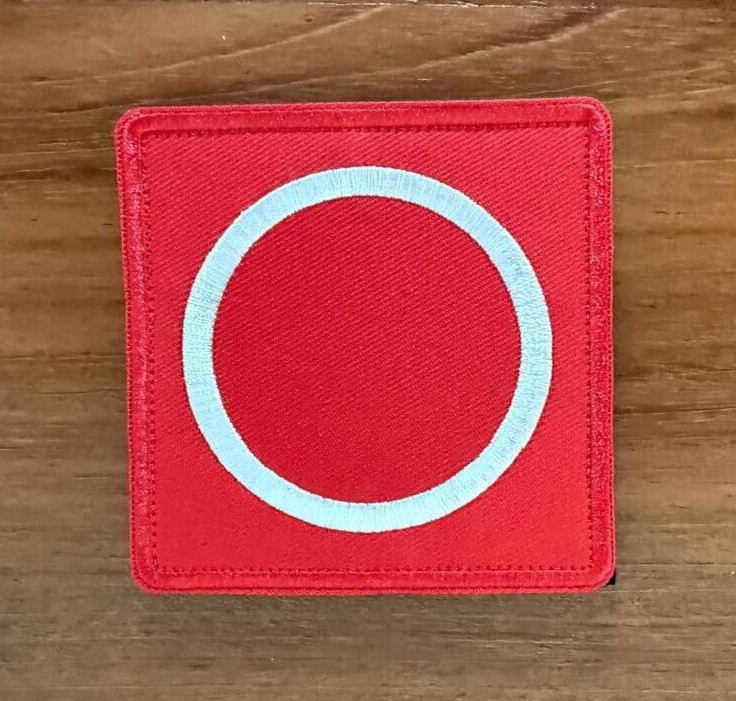 "White Circle on Red" (Northern Military Group) Military Patch Russian Army