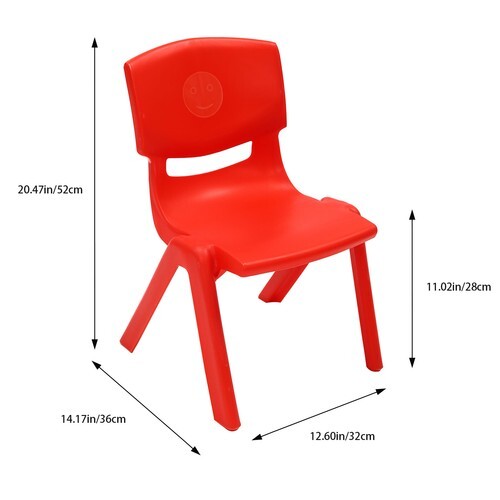6 Pcs Thickened Kindergarten Multicolor Chairs Stackable Kids Plastic Chairs
