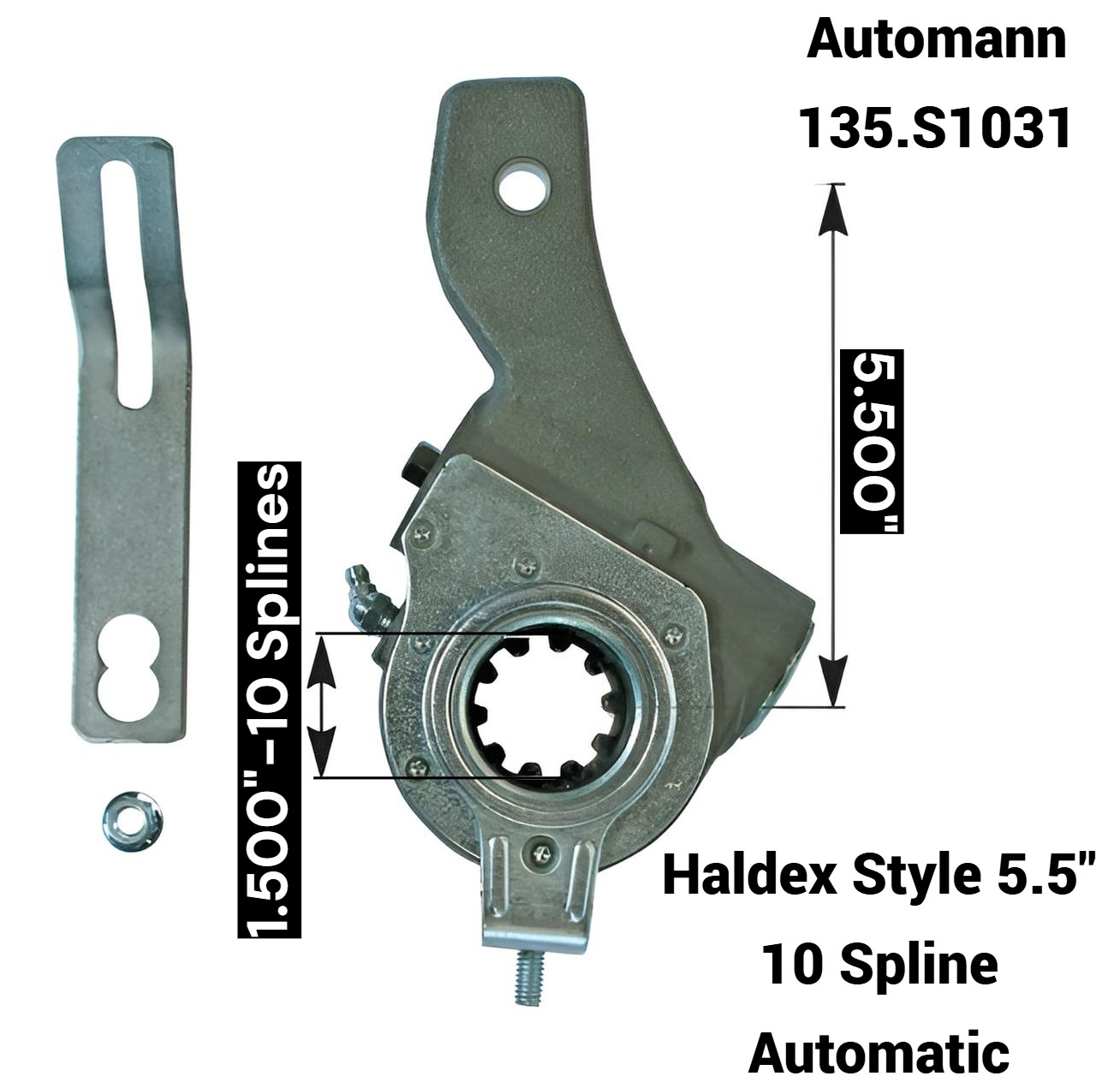 135.S1031 Haldex Type Automatic Slack Adjuster – 5.5" Arm – 1-1/2"-10 Spline