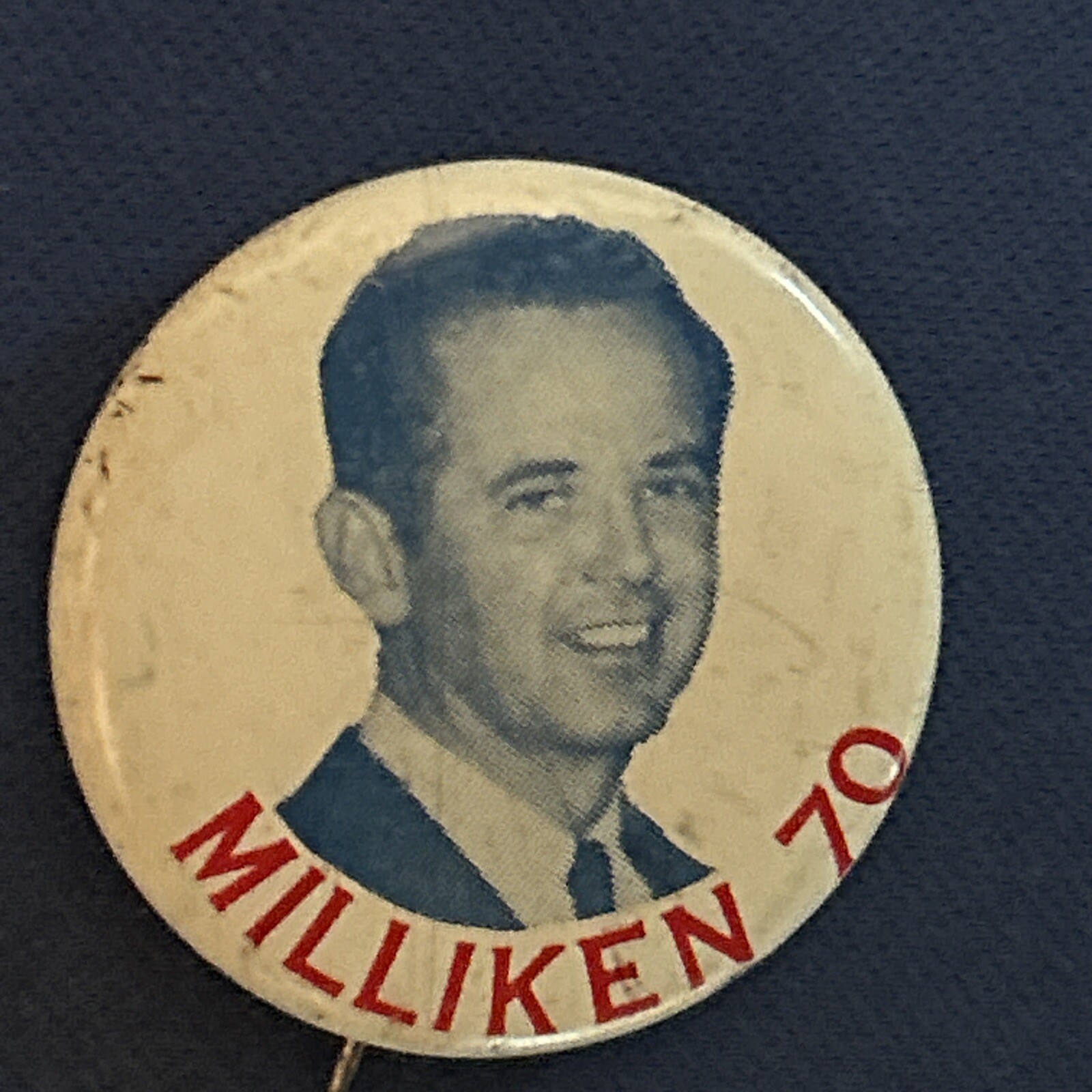 William Milliken 70 Michigan 1 1/8” pinback button pin