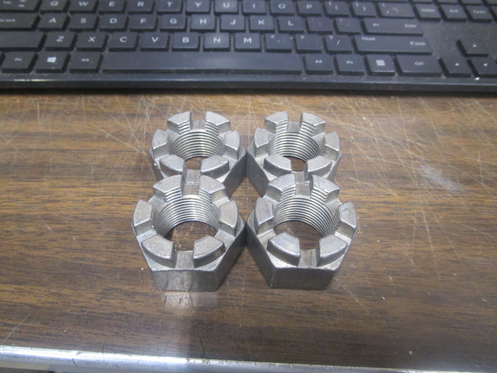 4   NOS 1"-14 Plain Steel Castle Nuts 1-7/16" Hex Earnest USA BLOW OUT SALE