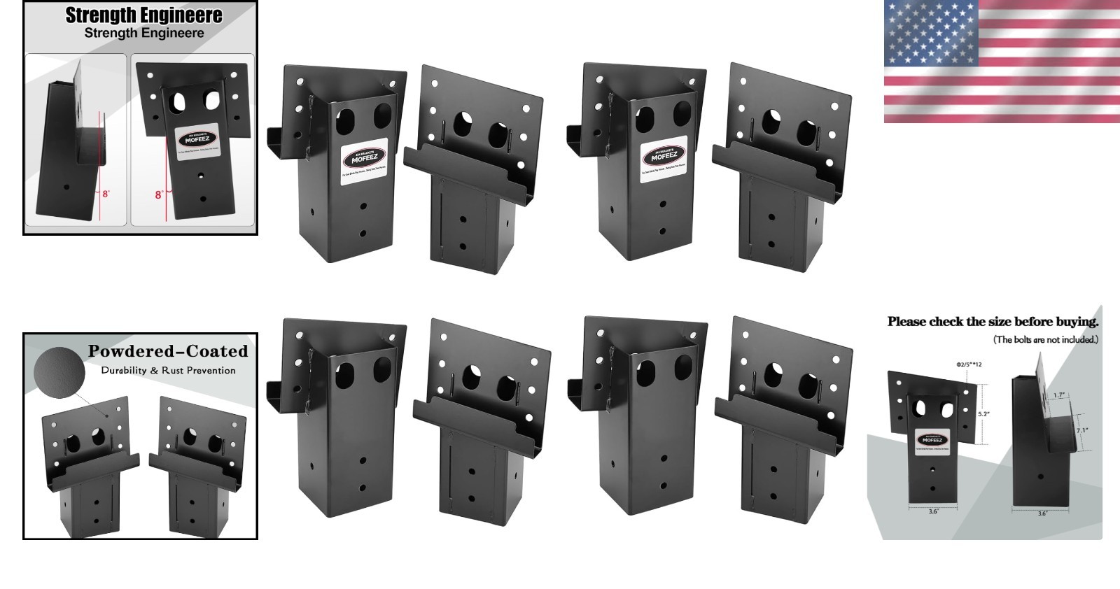 Black Steel Brackets for Shooting Platforms