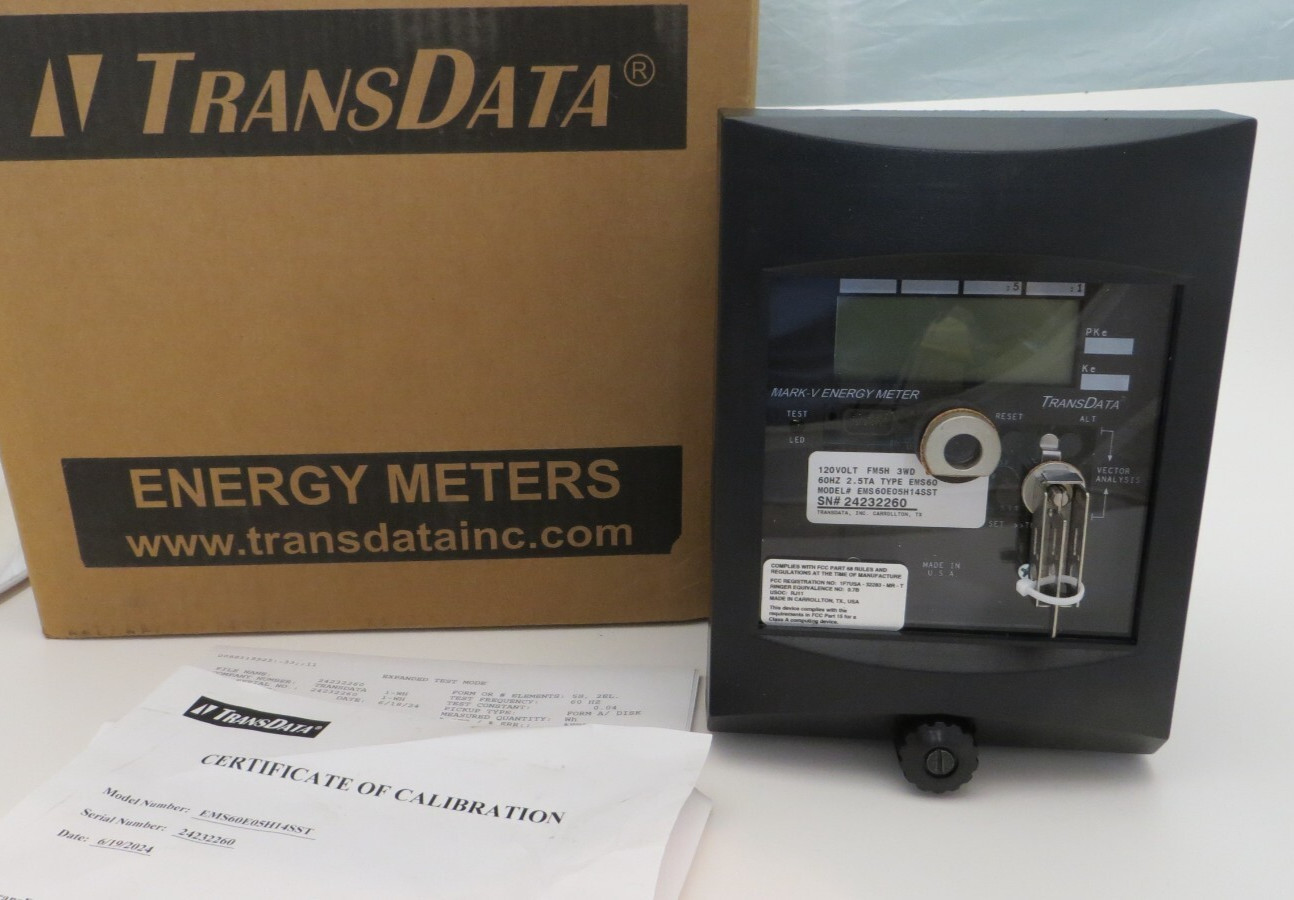 TransData Mark-V Energy Meter EMS60E05SH14SST 120V FM5H 3WD CLASS20 60Hz