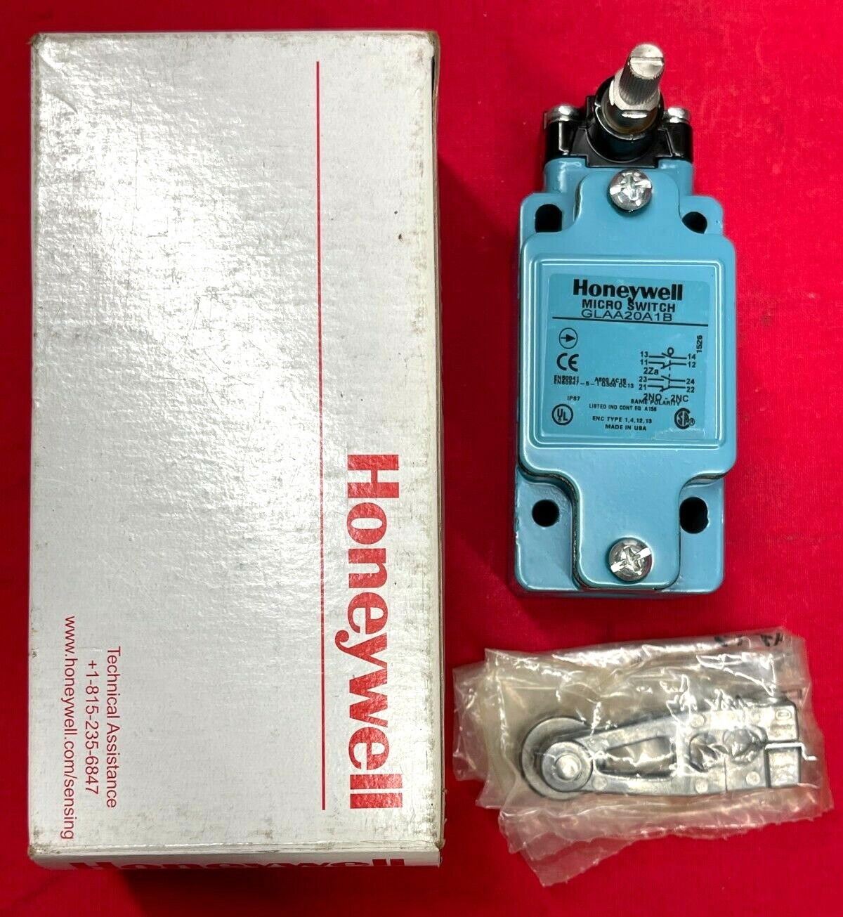 HONEYWELL MICRO SWITCH, GLAA20A1B, 600A, 15VAC, 2NO & 2NC SAME POLARITY
