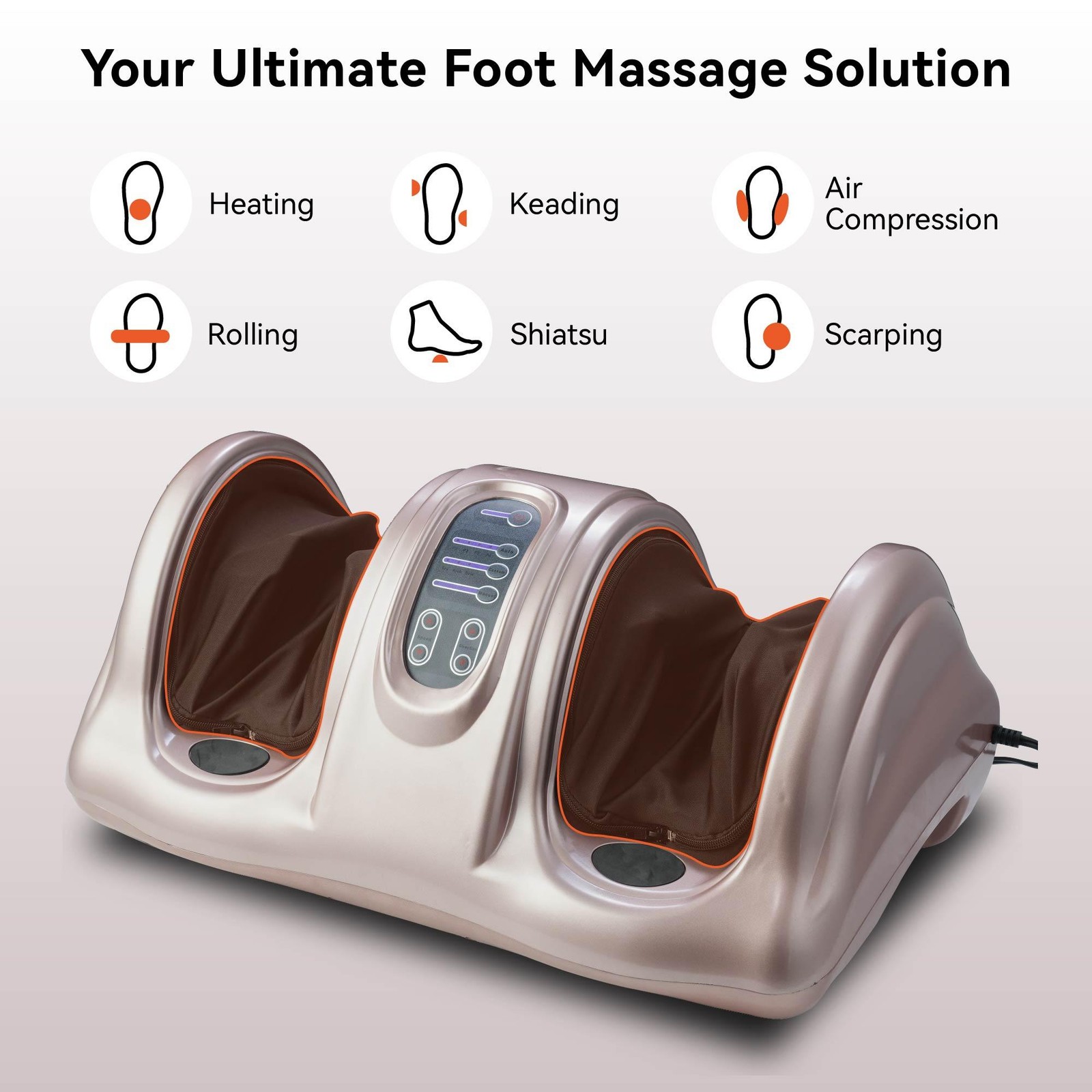 Shiatsu Foot and Calf Massager Kneading Rolling for Circulation Remote Control