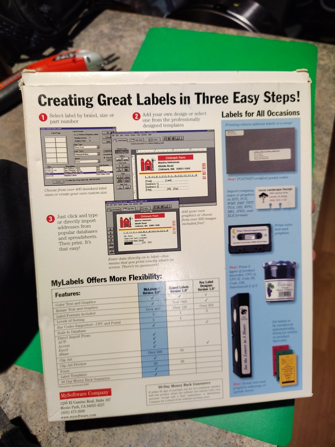 My Labels CD-Rom Windows 95 And 3.1