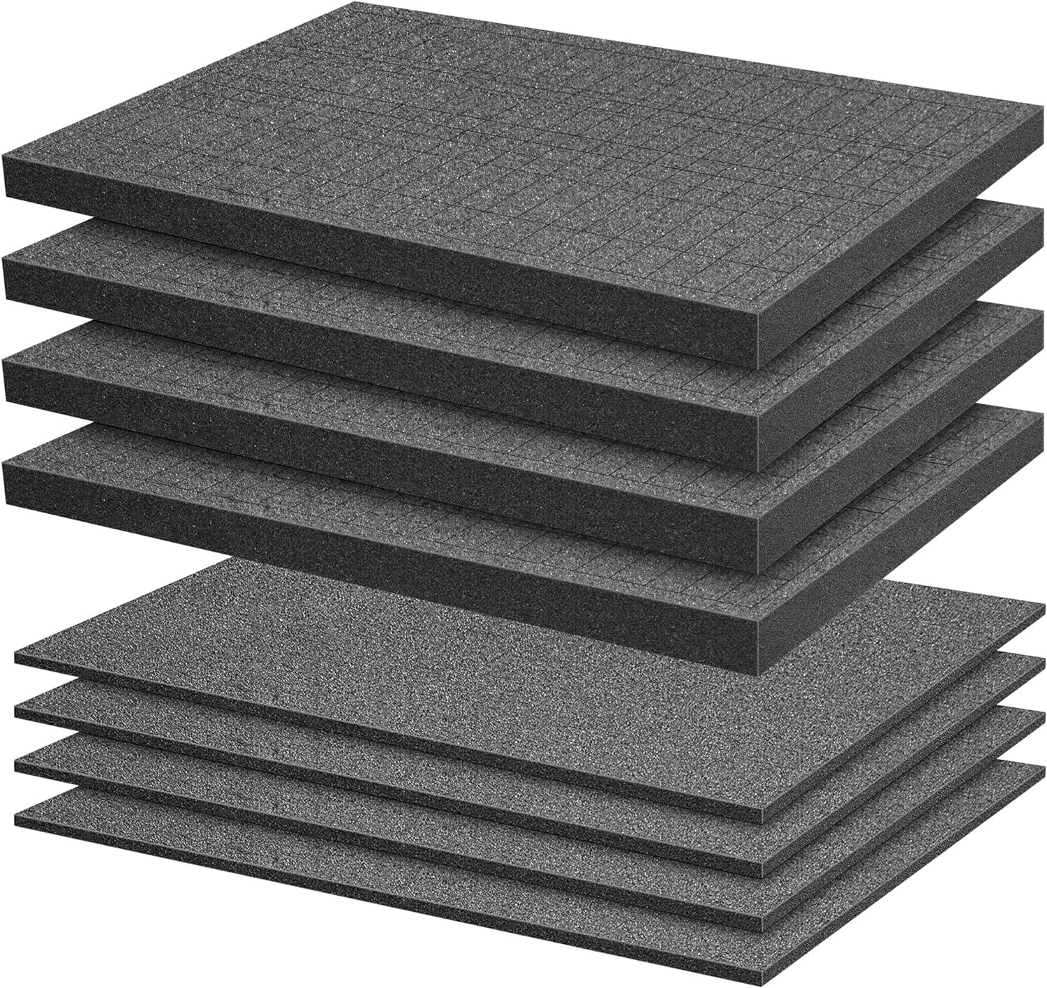 8 Pcs Pick-Apart Foam Inserts Pluck Pre-Cut Cubes for Game & Tool Box Storage