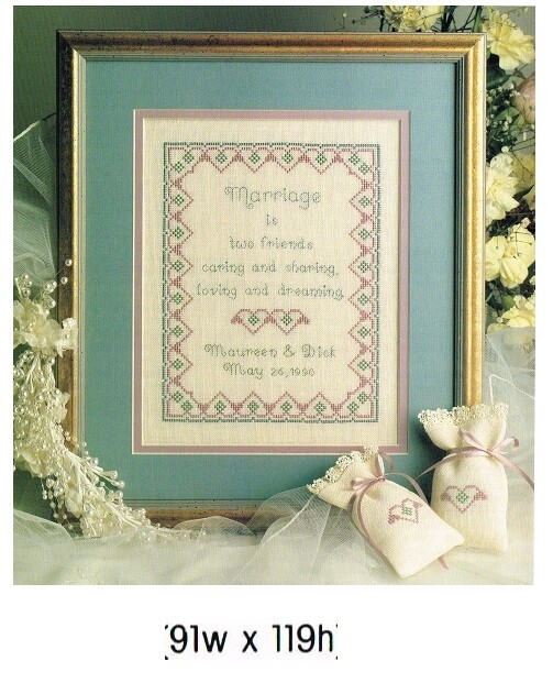 MARRIAGE ANNOUNCEMENT  CROSS STITCH PATTERN ONLY    3A