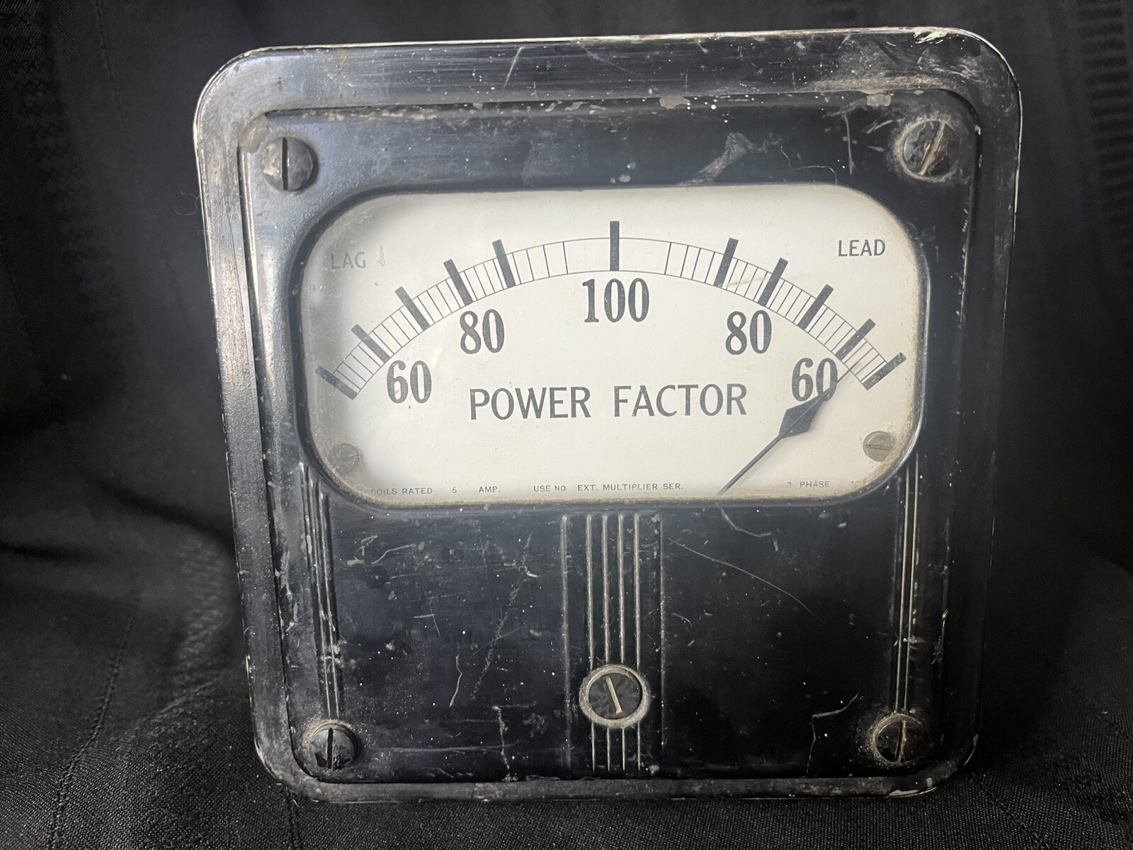 Vintage Westinghouse Lag/Lead Power Factor Meter Style 1208020