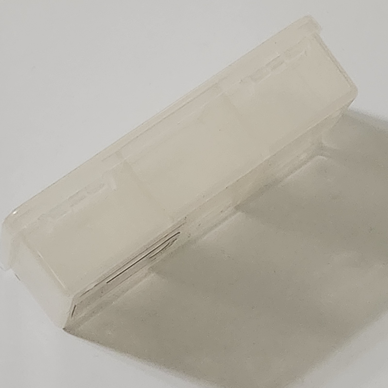 Small Clear Plastic Craft Bead Storage Box Container 6 Compartments Vtg FLAW -C