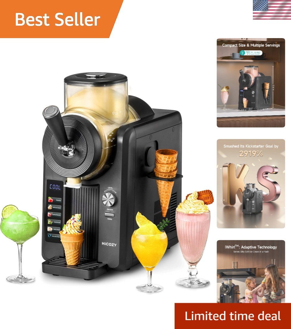 Automatic F3 Slushie Machine with Quicool Technology - 5 Presets for Easy Treats