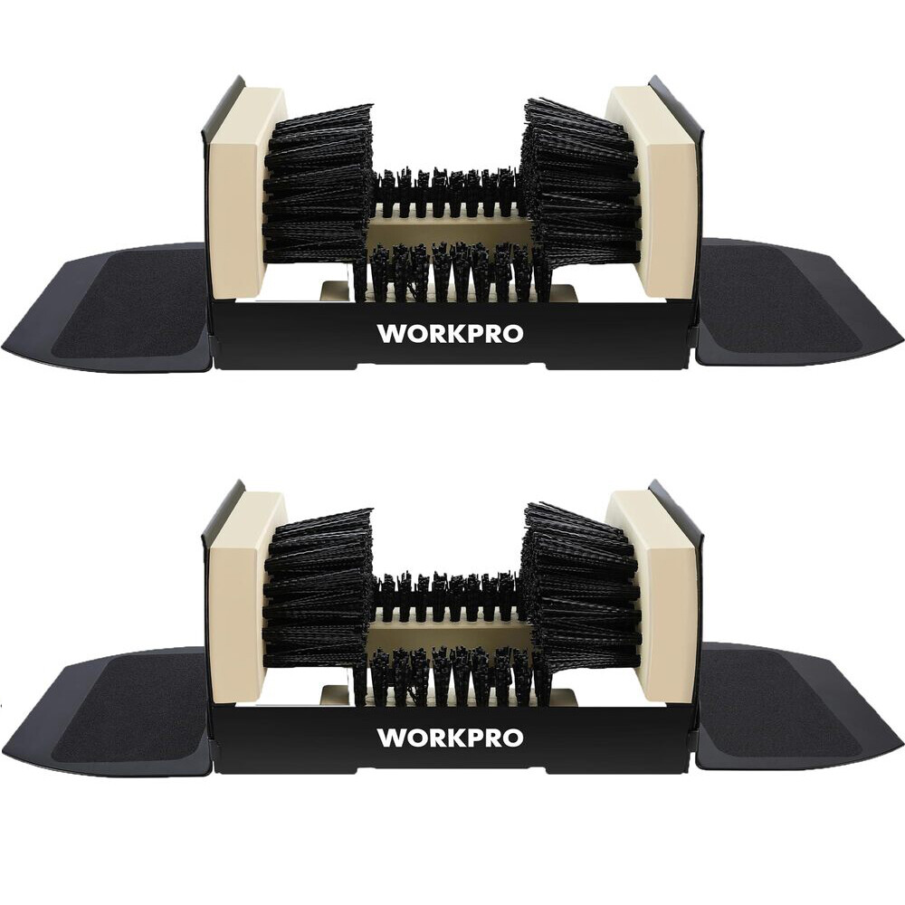 WORKPRO 2 Pack Boot Brush Scraper Outdoor Heavy Duty Boot Cleaning Brush New