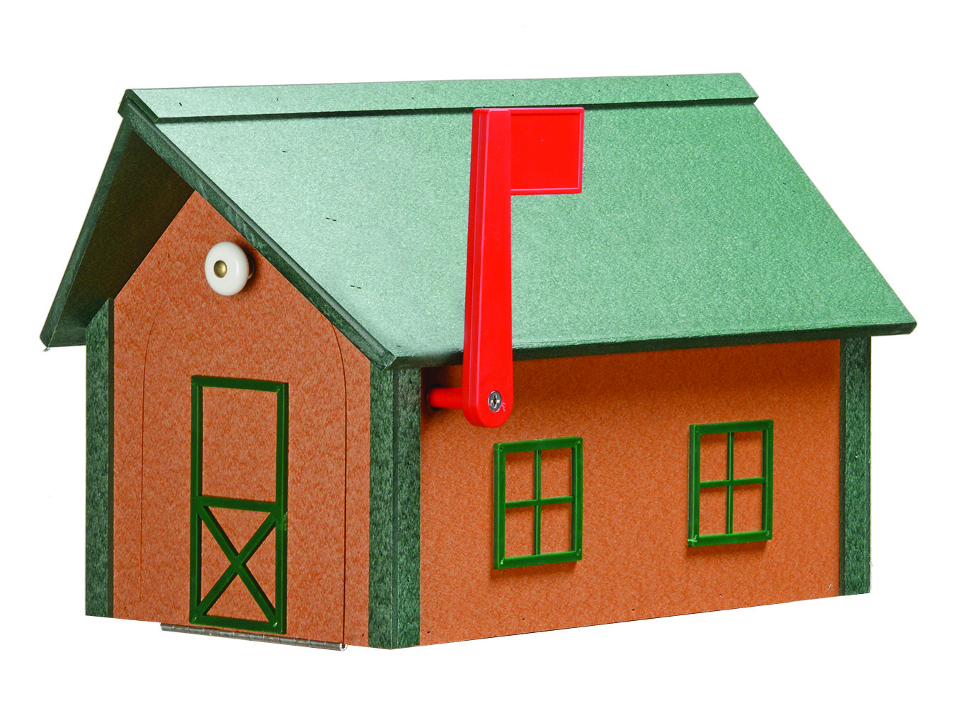 Amish-Made Standard Poly Mailboxes with Poly Roofs