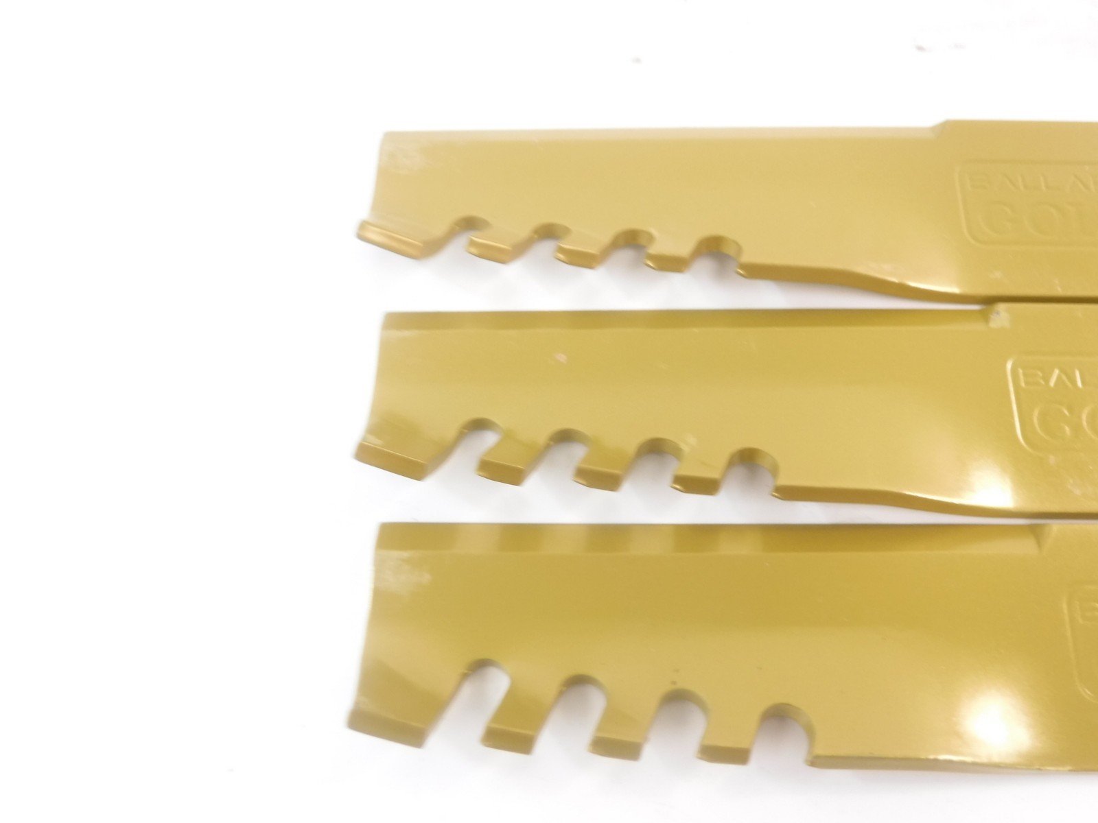 3 Pack Ballard 20-7/8"L x 2.5"W x 7/8"Hole x .250"Thick Gold Hybrid Mower Blades
