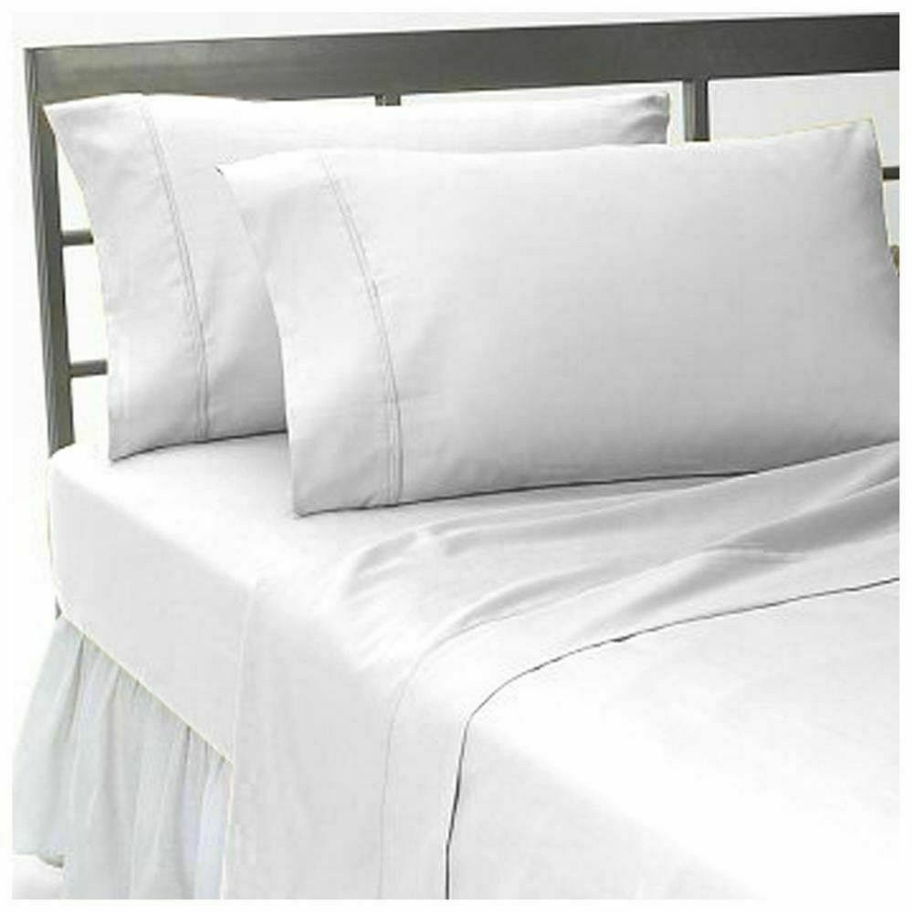 1000 Thread Count Best Bedding Set White Solid Choose US 14 Size Egyptian Cotton