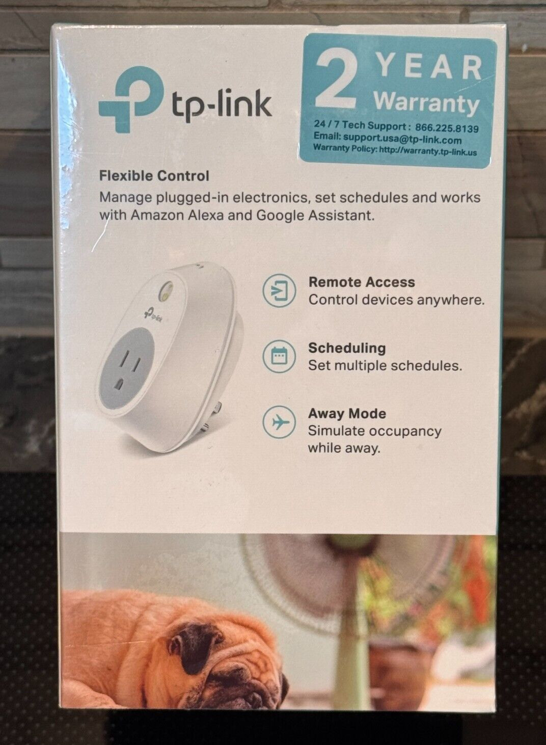 tp-link Smart Wi-Fi plug HS100, works with Alexa and Google assistant