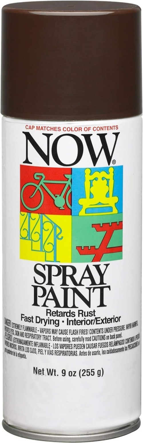 Rust Resistant Gloss Cocoa Brown Spray Paint, 9 oz - Ideal for DIY Projects