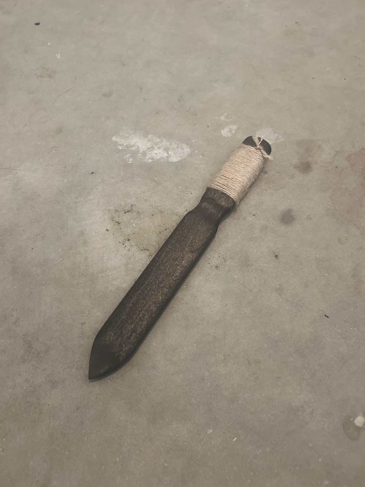 Handmade Vampire Slayer Hunter Wooden Stake, Pyramidal Tip, Poplar + Wrap - 12"