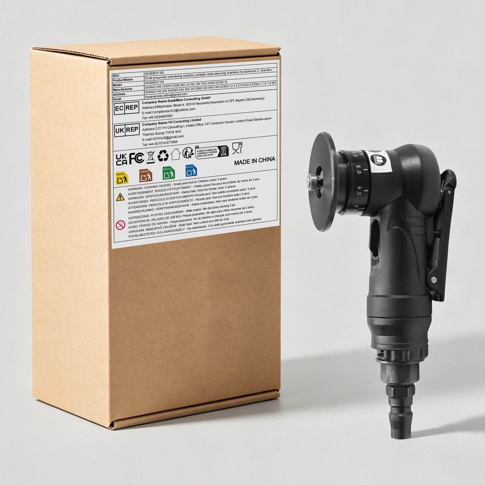 Metal Chamfering Tool Industrial Metal Portable Pneumatic Chamfering Machine