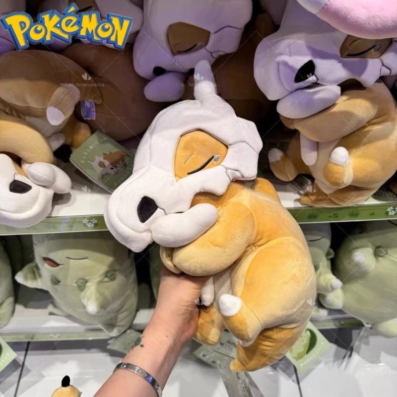 30 Cm Anime Pokemon Sleep Series Plush Toy Chikorita Slowpoke Cubone Figures Stu