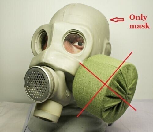 Vintage Soviet Russian USSR Military PMG Gas Mask SIZE 1 or 2