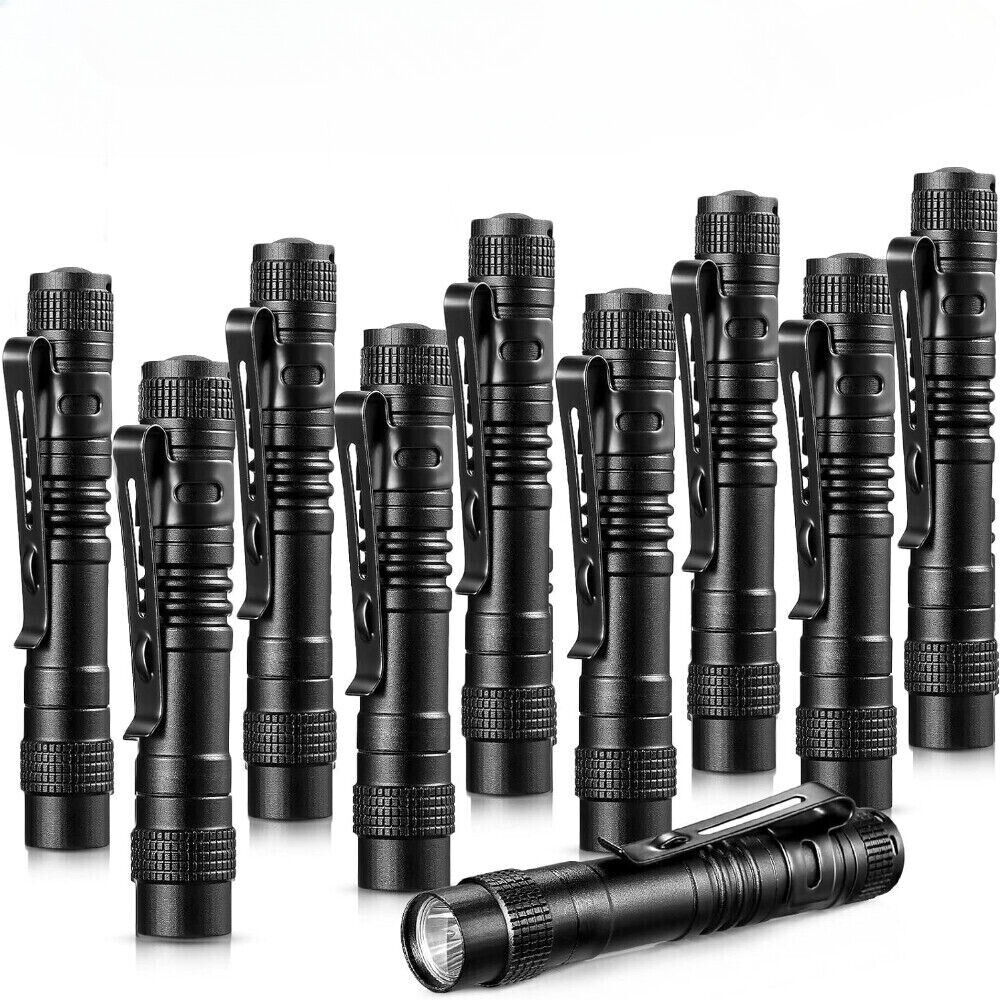 5/10/20 LED Mini Penlight Flashlight Torch Pocket Pen Light Lamp 1000 Lumens AAA
