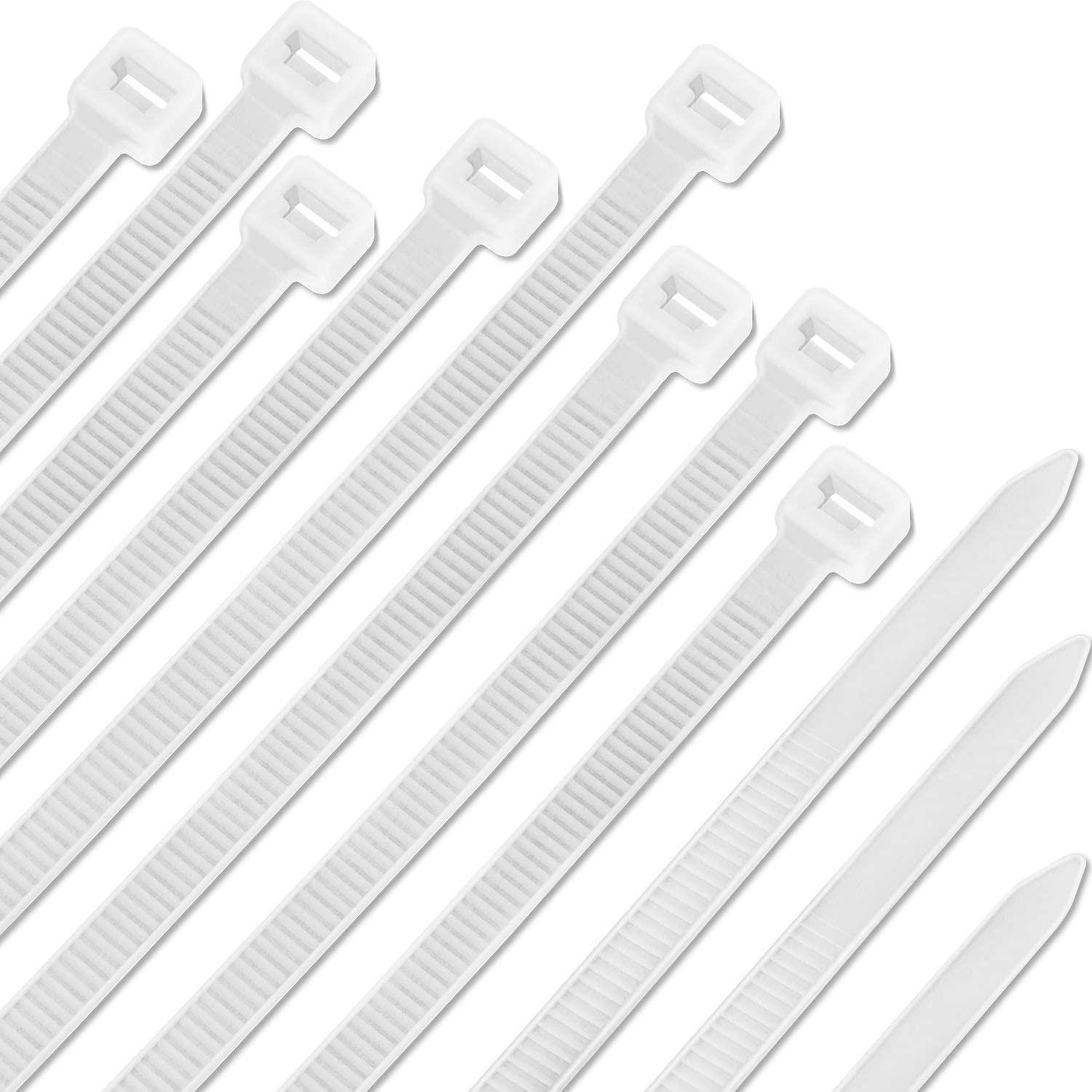 100pcs Zip Ties Plastic Cable Zip Ties Self-Locking Nylon Wire Ties Heavy Dut...
