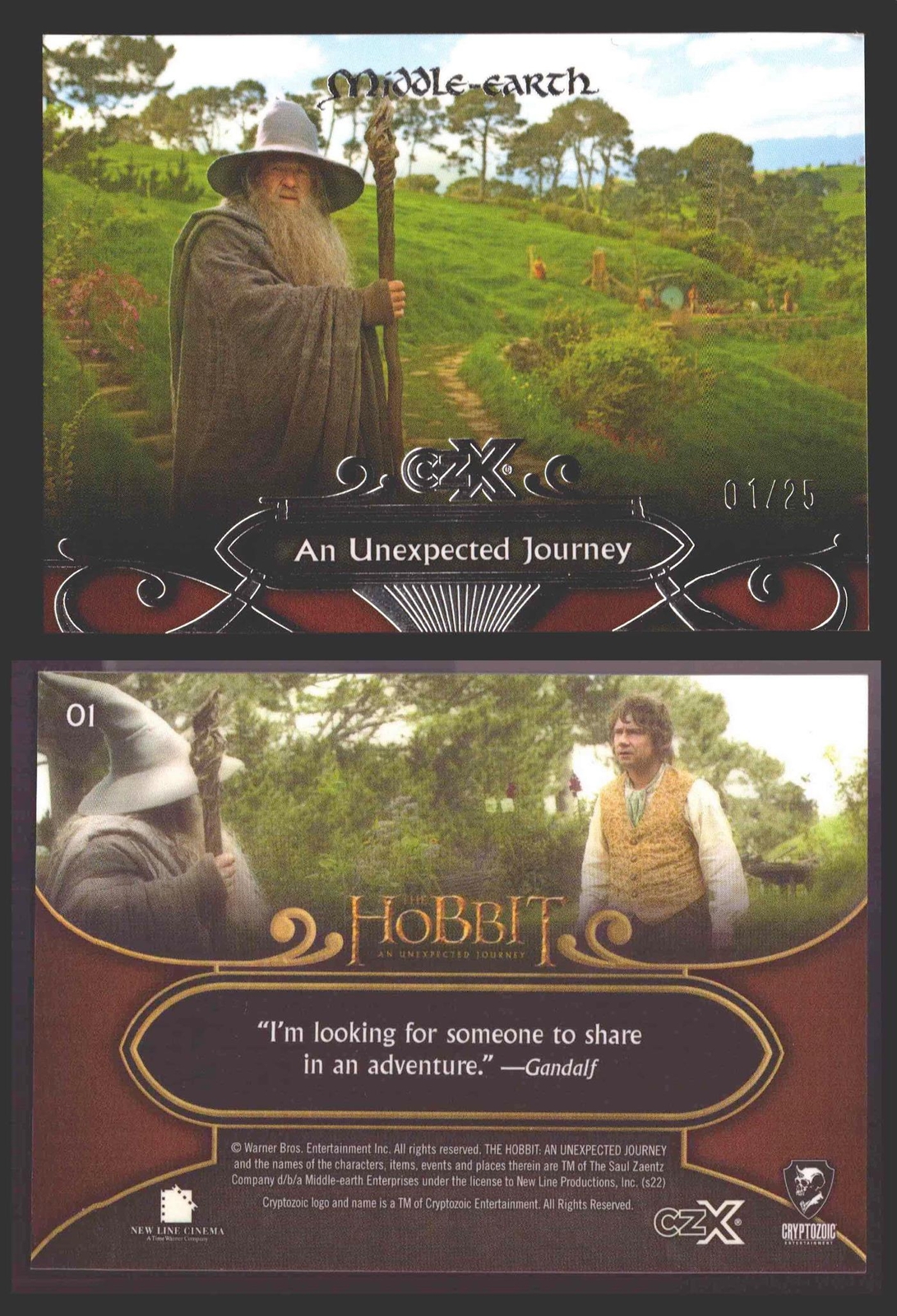 2022 Cryptozoic CZX Middle Earth Silver Parallel Base Card Singles 1-50 #/25
