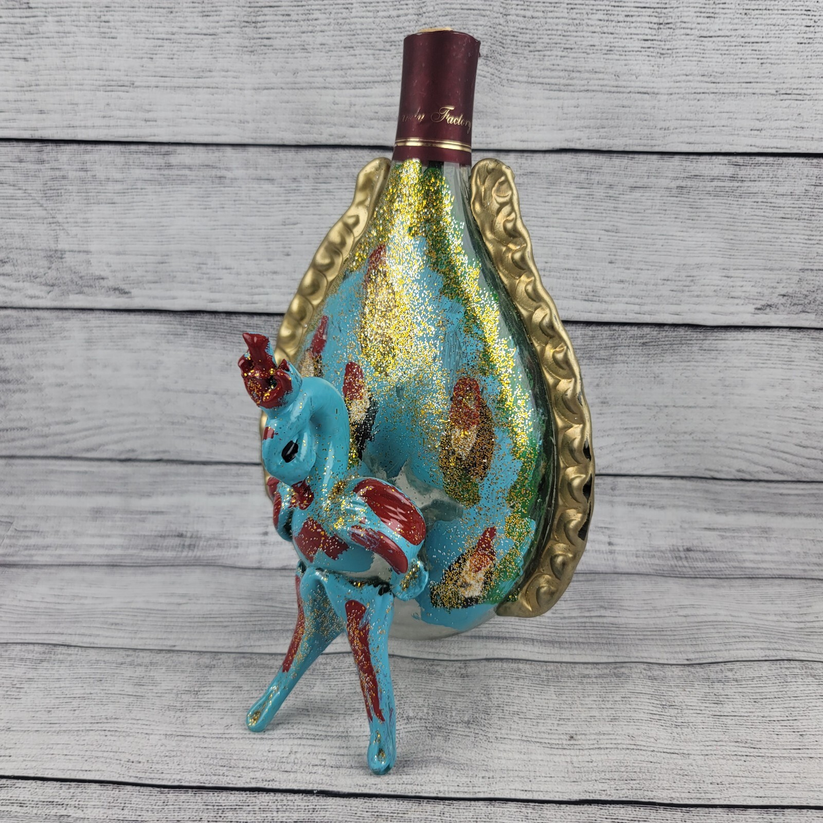 Proshyan Brandy Bottle Painted Colorful Art EMPTY Decanter