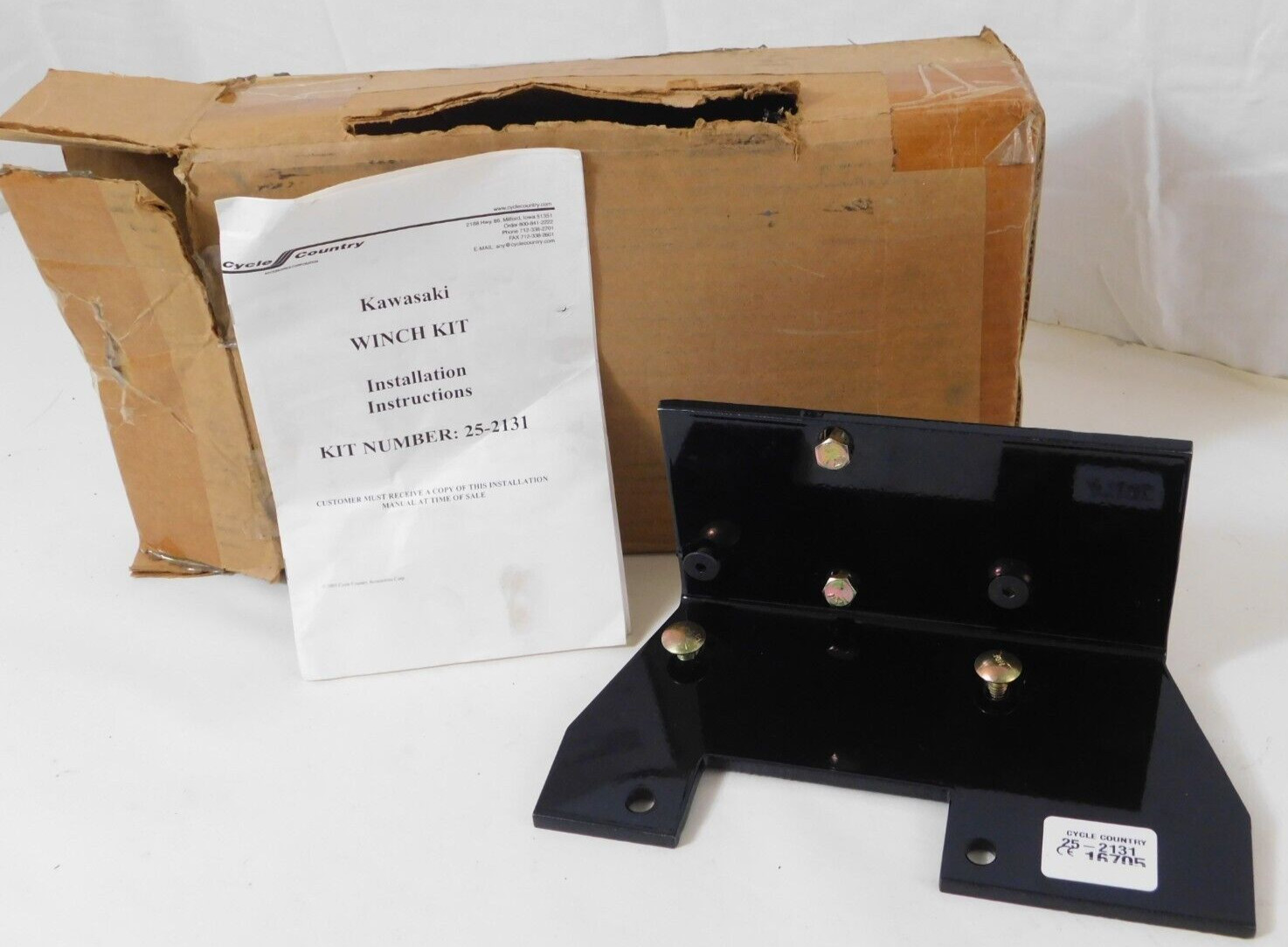 CYCLE COUNTRY Winch Mounting Plate Kit Kawasaki 650 PRAIRIE 25-2131