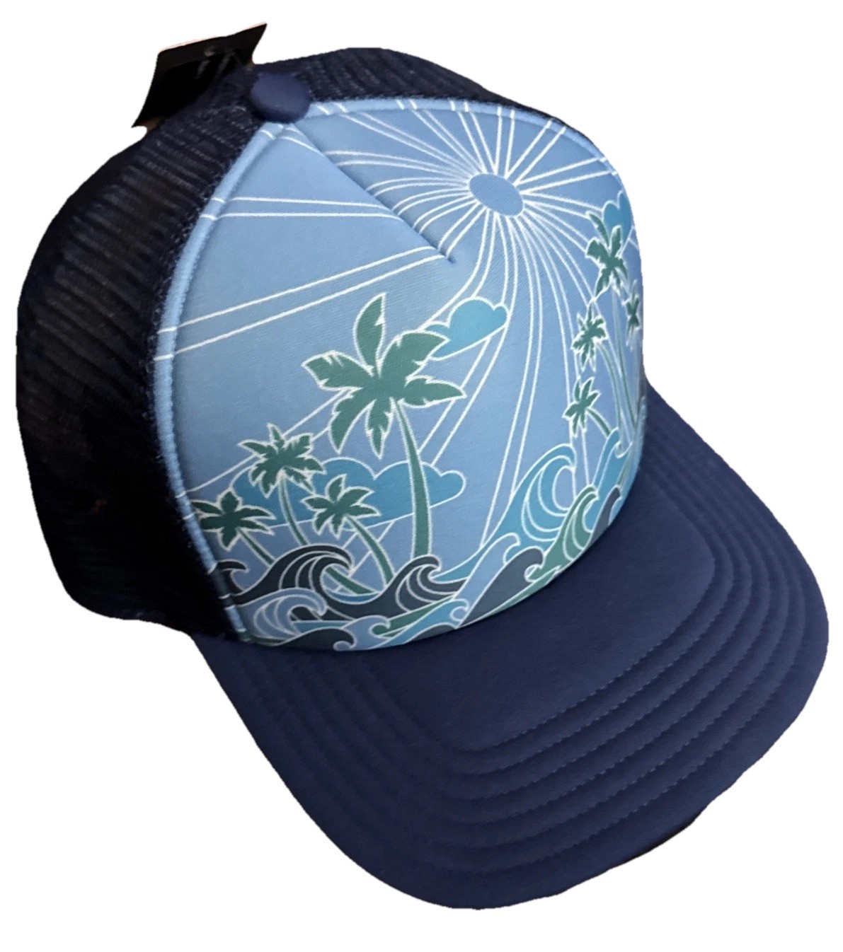 Simms Fishing Tarponscape Patch Trucker Navy- No Glare Black Underbrim NEW wTags