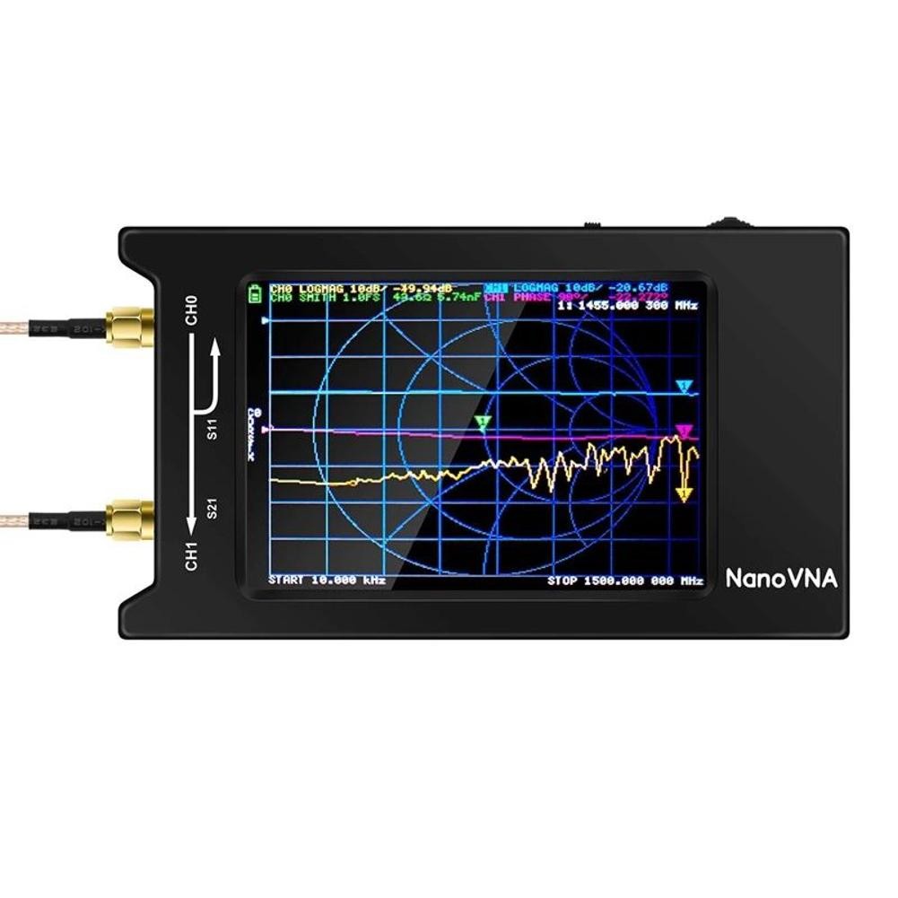 Nano VNA-H4 4" LCD 50KHz~1.5GHz VNA HF VHF UHF UV Vector Network Analyzer k