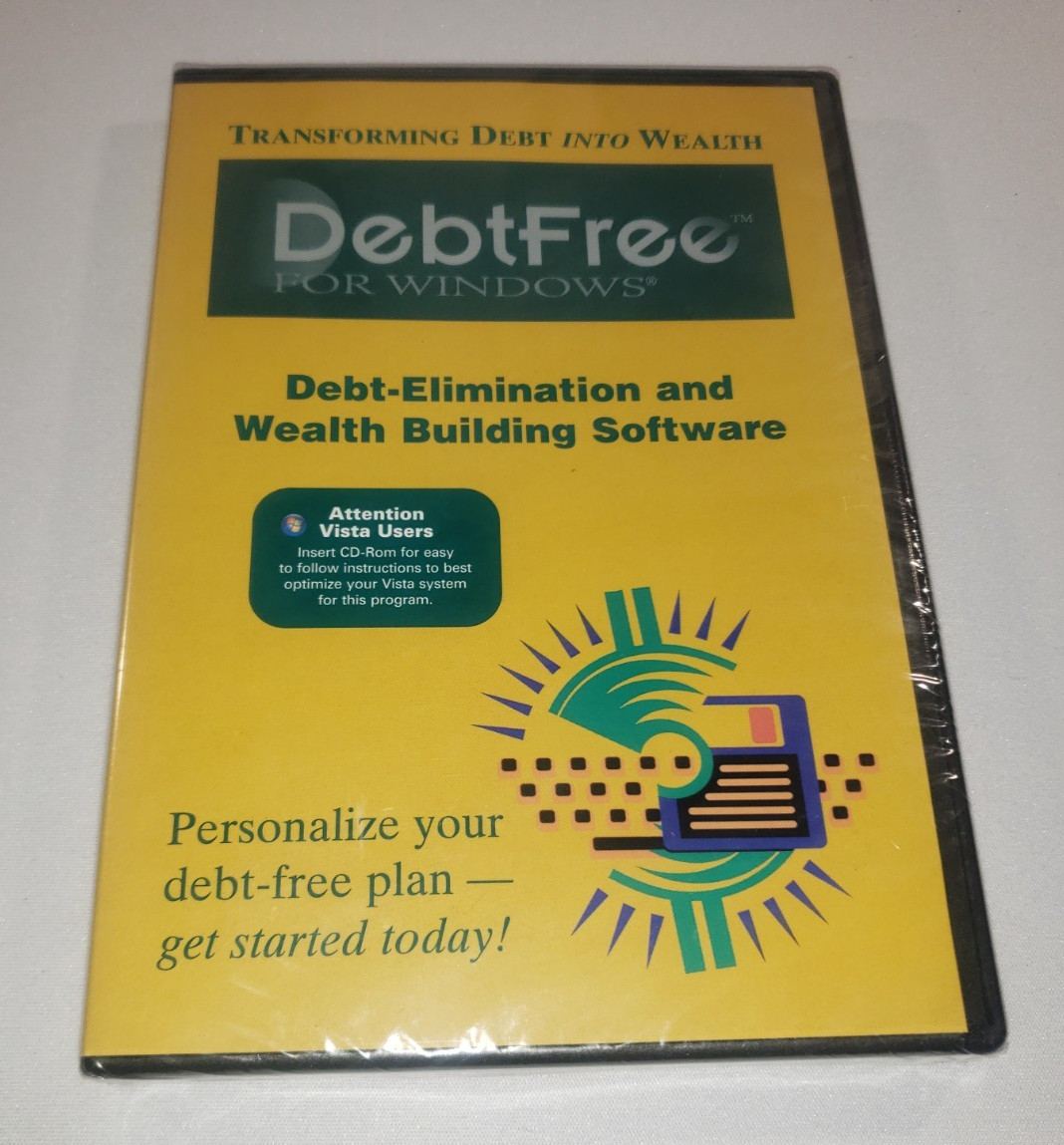 DebtFree For Windows PC CD-Rom Software Debt-Elimination Wealth Building NEW