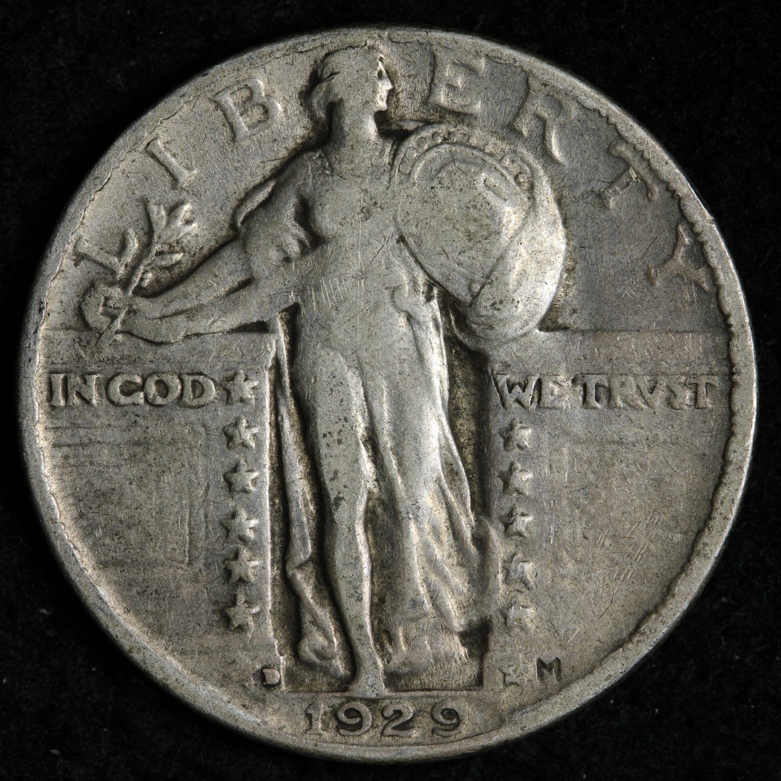 1929-D Standing Liberty Silver Quarter XF E288 YUVK