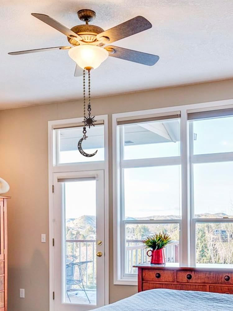 Ceiling Fan Pull Chain Sun Moon Shape