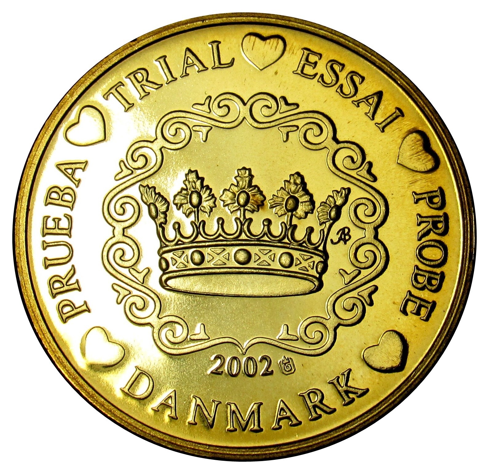 Denmark 10 Euro Cent Fantasy Probe Trial Essai coin 2002