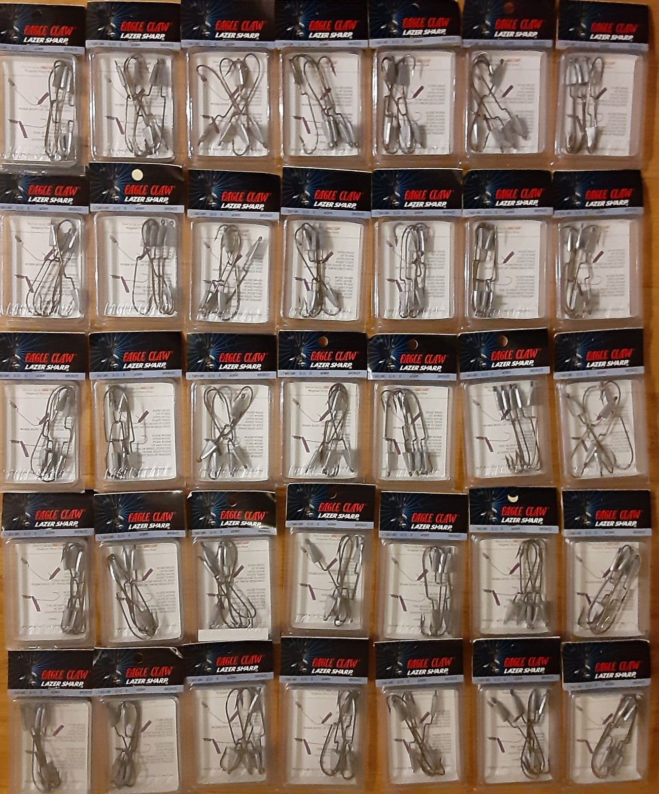 36-pack lot 180 2/0 JIG head hooks Eagle Claw lead Weighted Worm   1/4 Oz