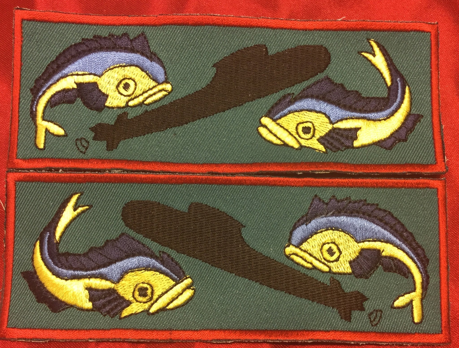SUBMARINE AND KOI FISH LIBERTY CUFF SET.