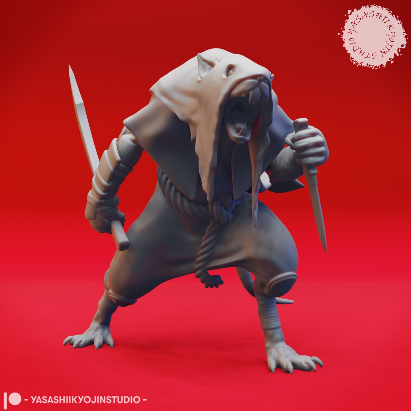 Wererat - Ratfolk  Rogue - Monster - Yasashii -  Dungeons and Dragons 32mm