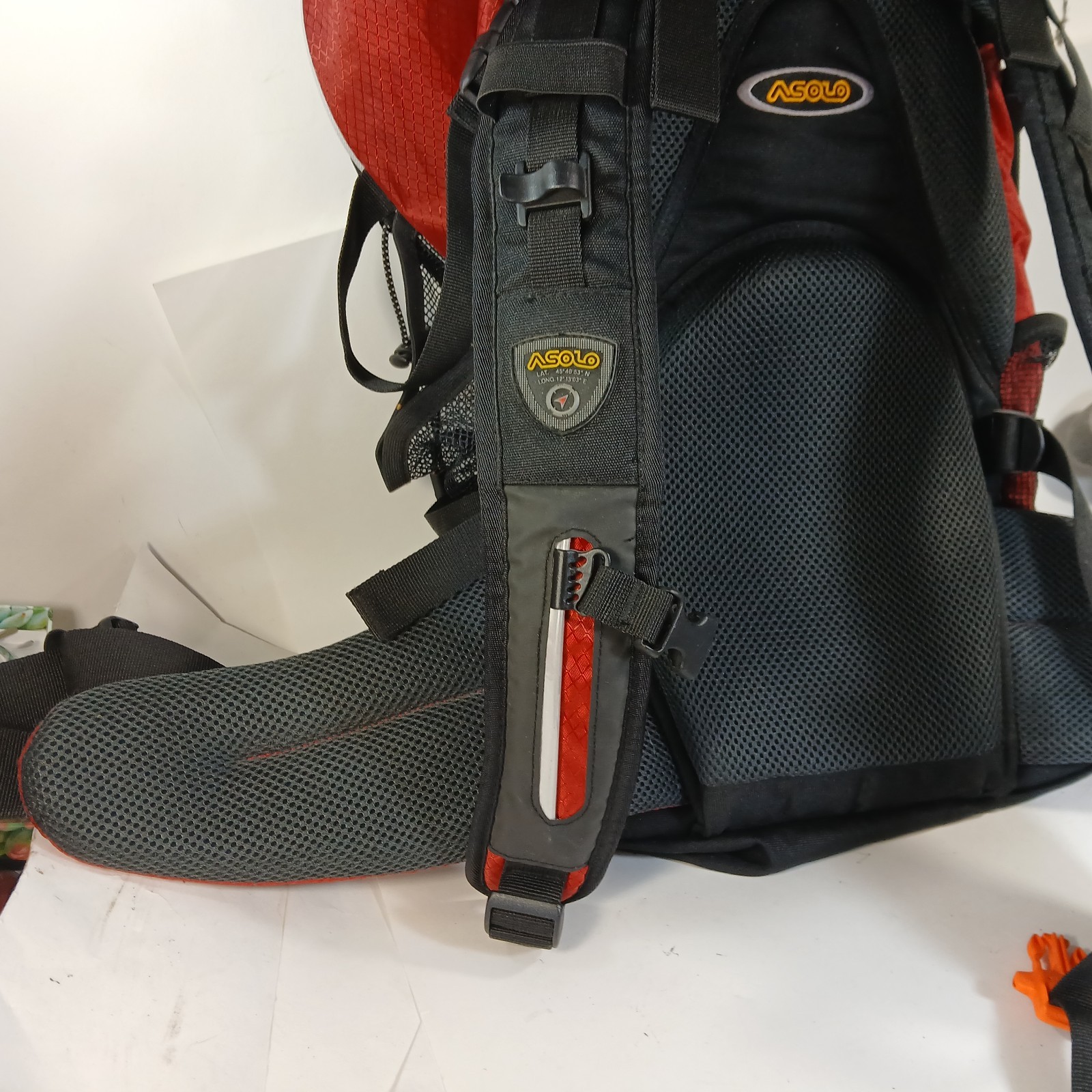 Asolo Backpack Fastrail 40 Camping Hiking Red Black Rigged Frame