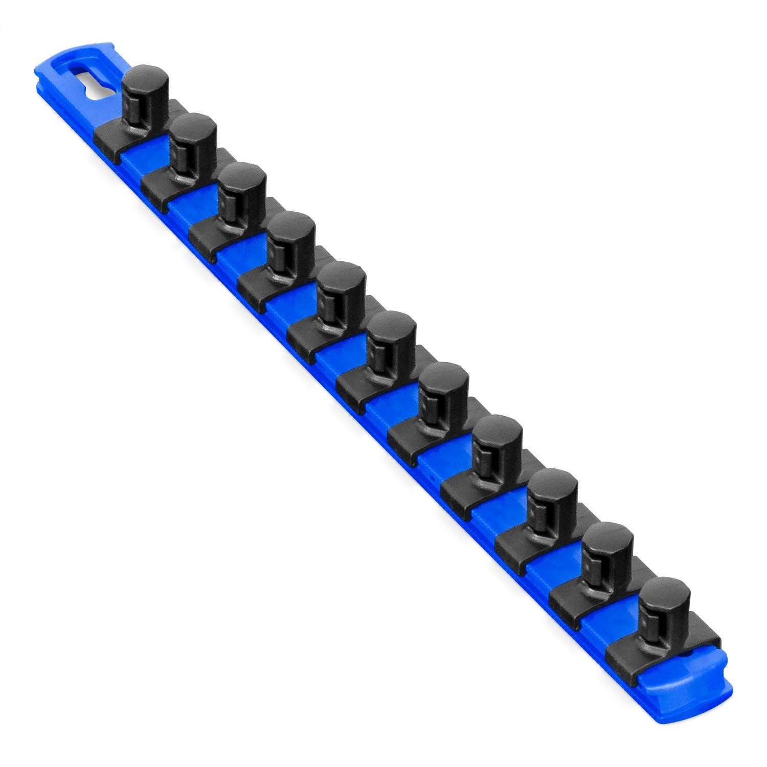 8419blue1/2 13inch Socket Organizer With 11 1/2inch Twist Lock Clips Blue