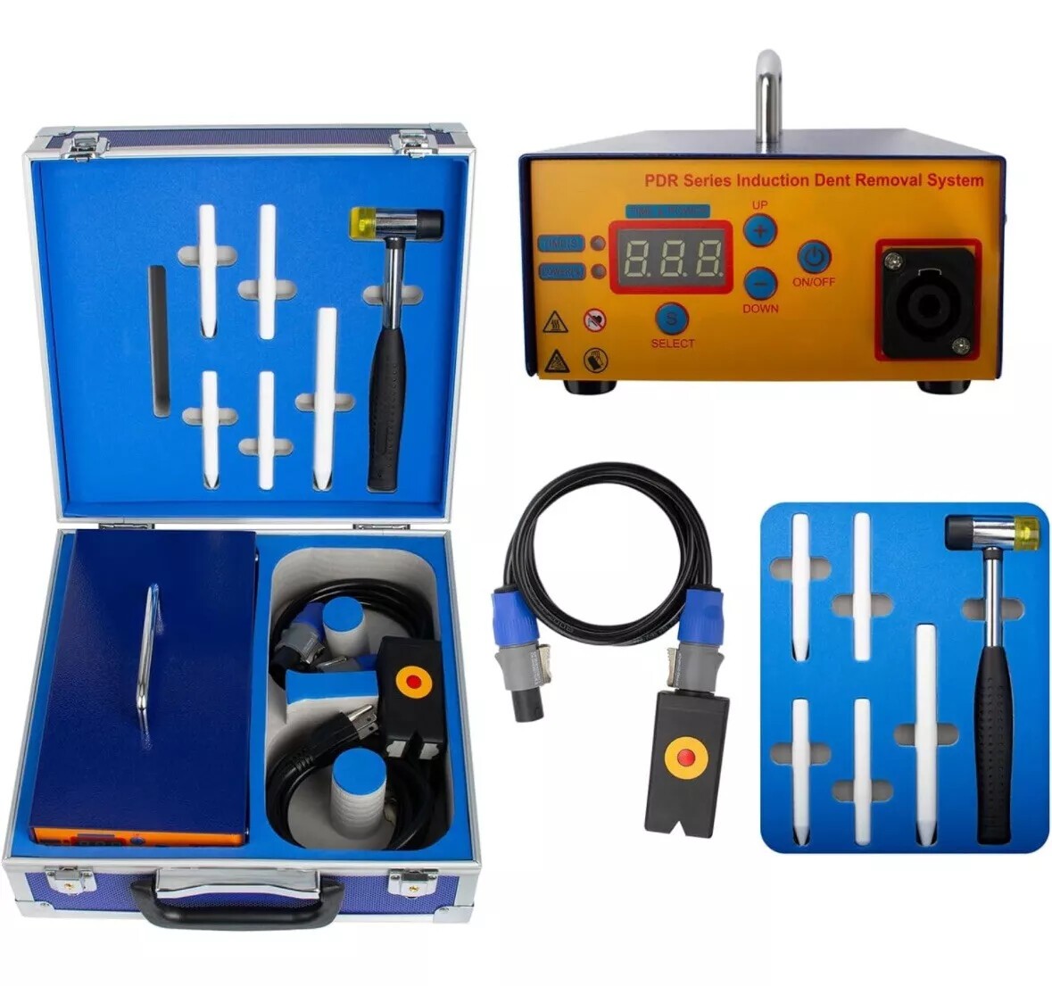 1380W PDR Induction Heater Machine Hot Box Car Paintless Dent Repair Tool Kit