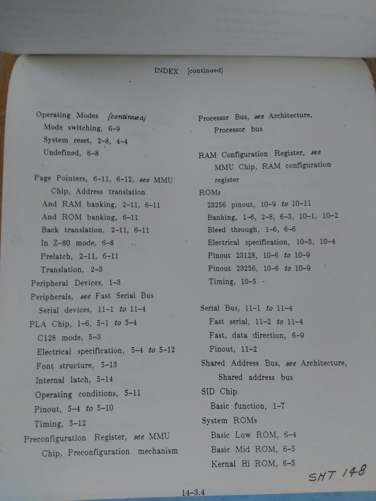 Commodore C128 Hardware Specification: Pilot Production, Restricted Confidential