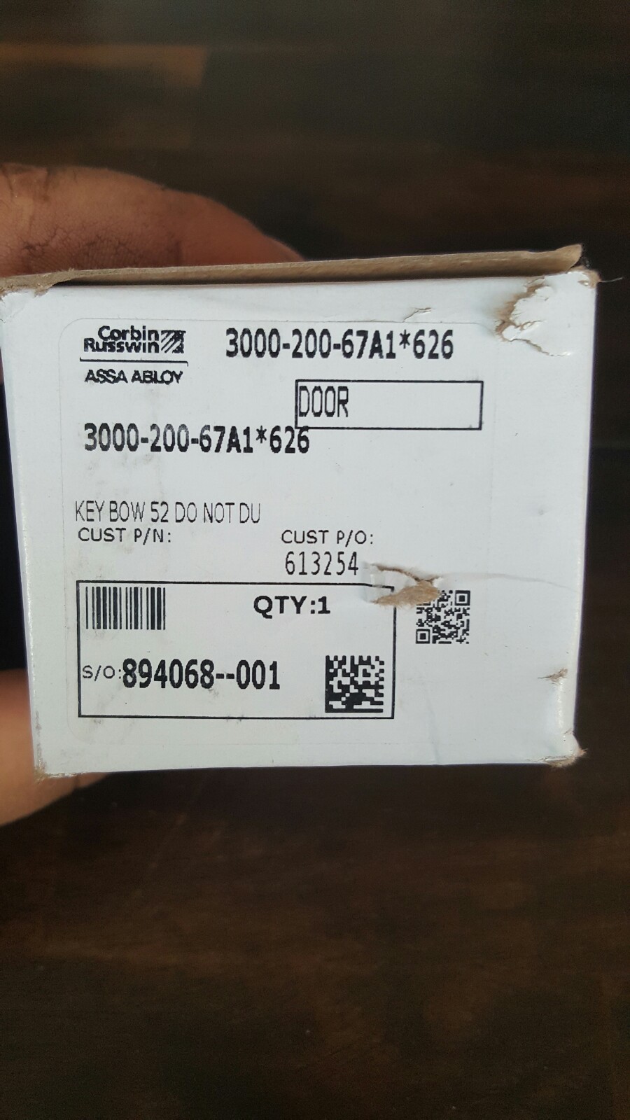 CORBIN RUSSWIN 3000-200-67A1*626. Cylinder lock. Bx75