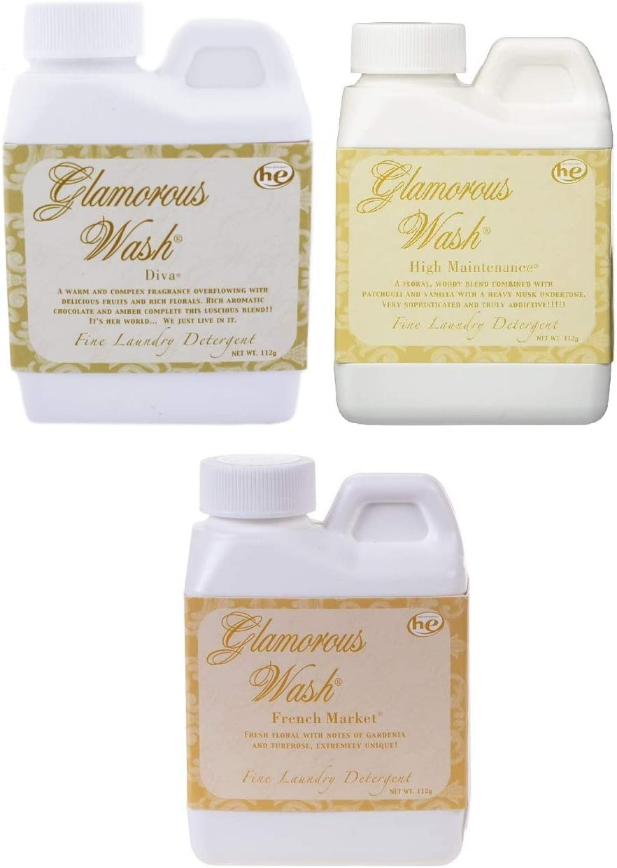 Tyler Glamorous Wash Laundry Detergent Liquid 4Oz Gift Set (Diva, French Market,