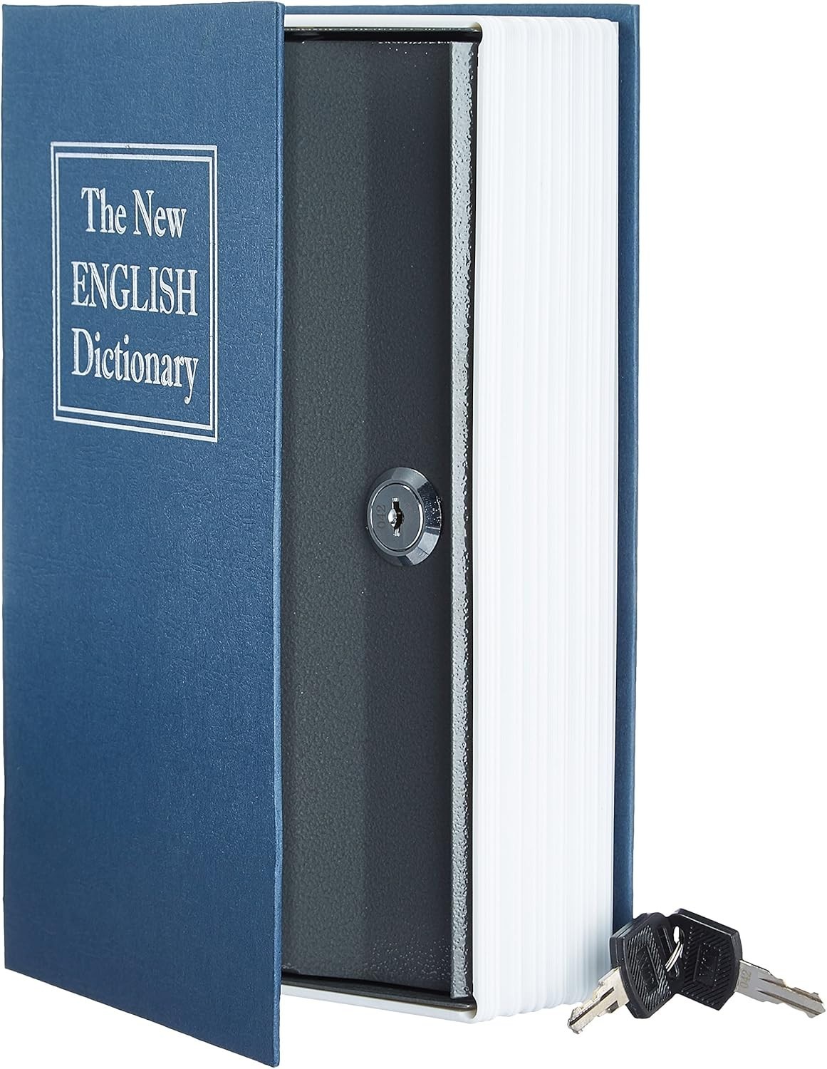 Portable Diversion Book Safe, Hidden Lock Box for Valuables Secret Storage Blue