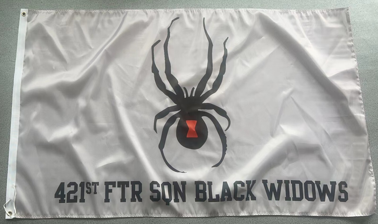 USAF 421st Fighter Squadron "Black Widows" 3x5 ft Single-Sided Flag Banner