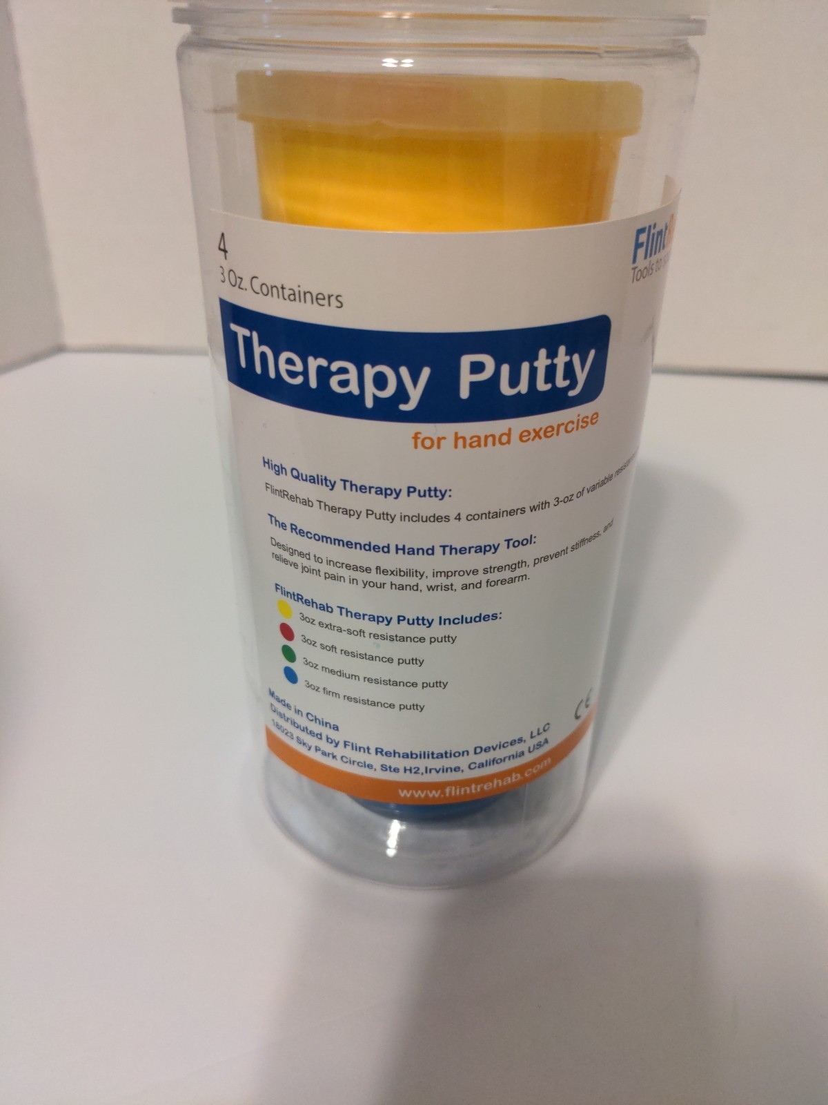FlintRehab Premium Quality Therapy Putty 4 Pack - 3-oz Each For Hand Exercises