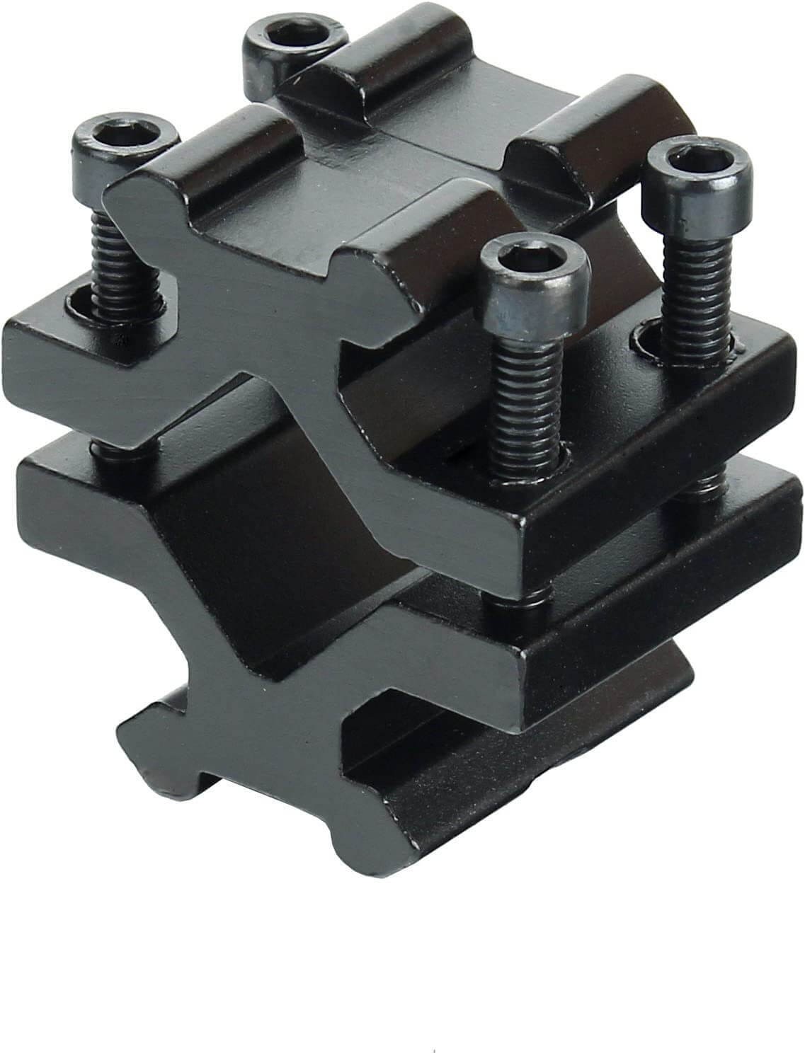 Universal 20mm Dual Rail Barrel Mount for Flashlight Laser Bipod